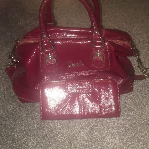 Authentic Coach handbag and matching wallet